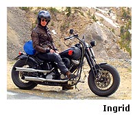 Ingrid sul motociclo
